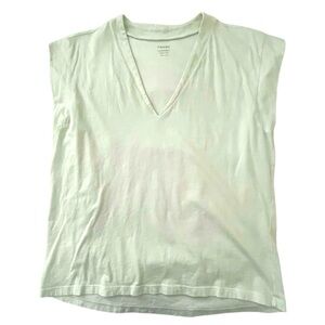 FRAME Le Mid Rise V Tee Light Mint Green Organic Pima Cotton Women’s Small